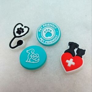 4 PC's, Pet medical Themed Brooches, clips pet friendly pins, party favors